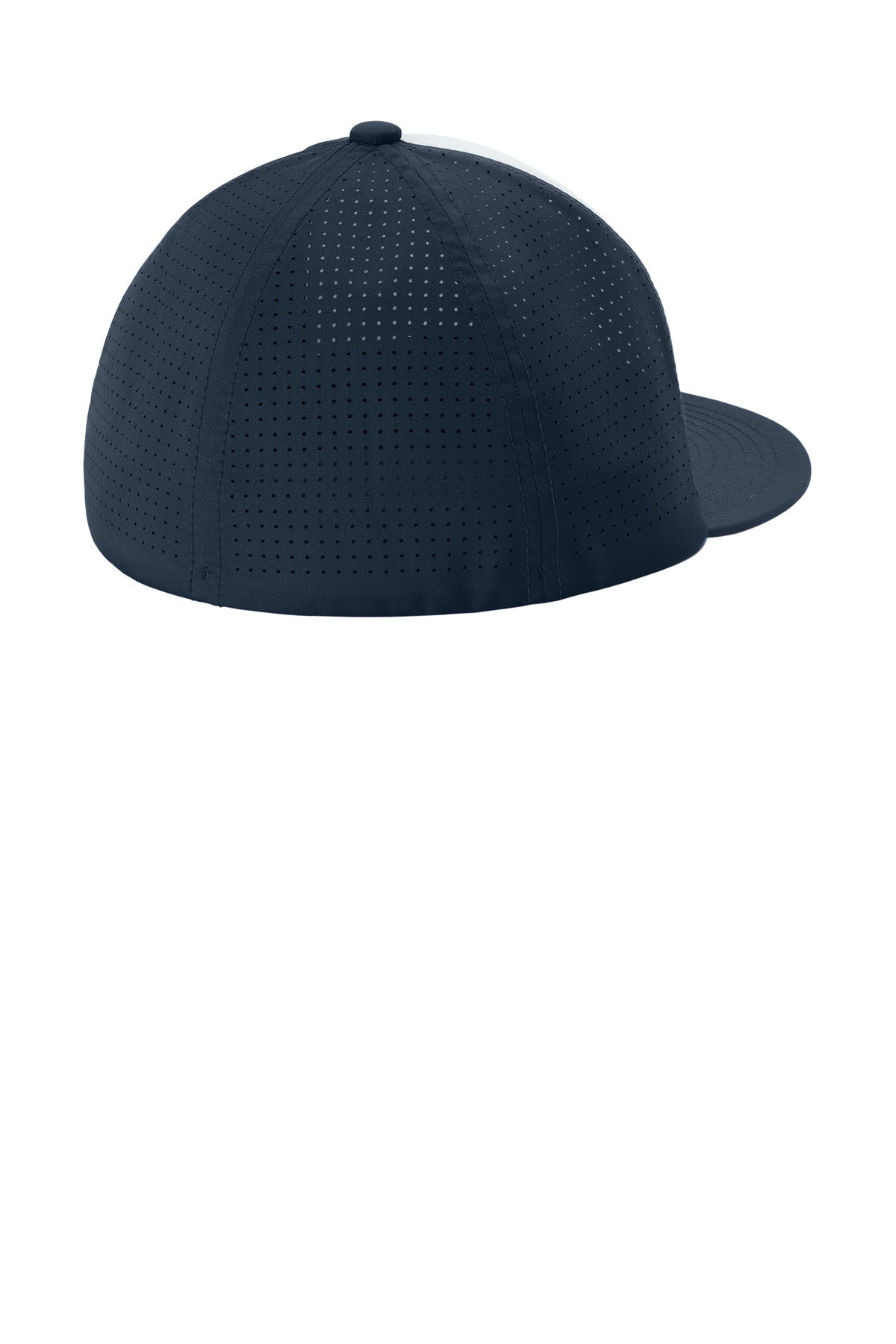 Sport-Tek Pro-Cut Stretch-Tek Cap STC64 - White/ True Navy/ True Navy - back