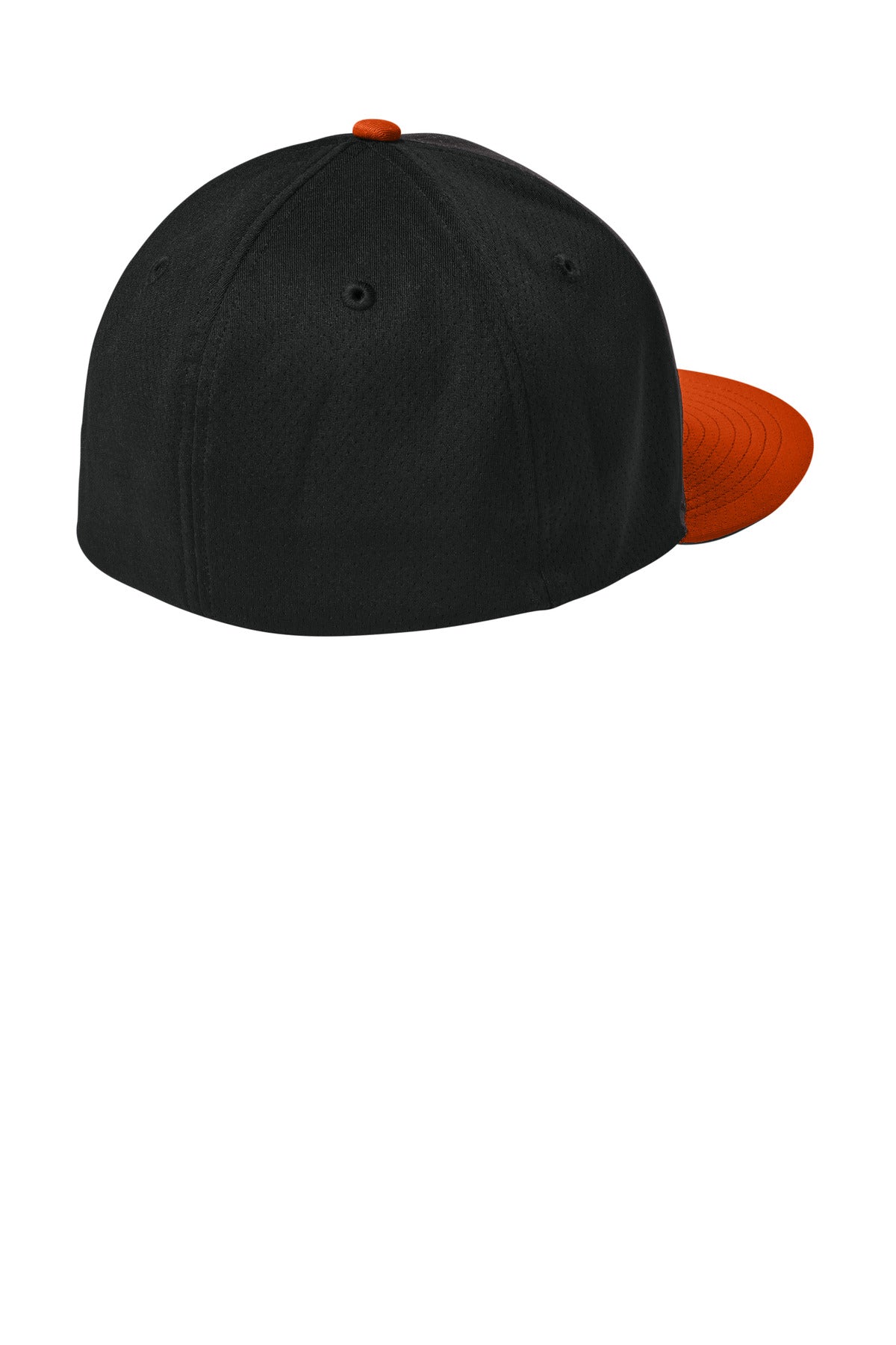 Sport-Tek Impact Mesh Stretch-Tek Cap STC70 - Black/ Deep Orange/ Black - back