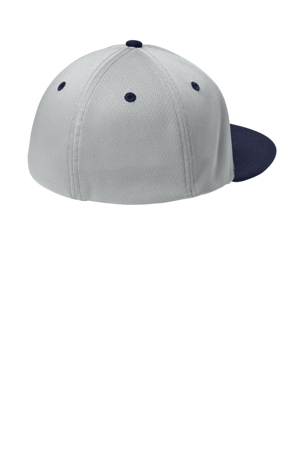Sport-Tek Impact Mesh Stretch-Tek Cap STC70 - Silver/ True Navy/ Silver - back