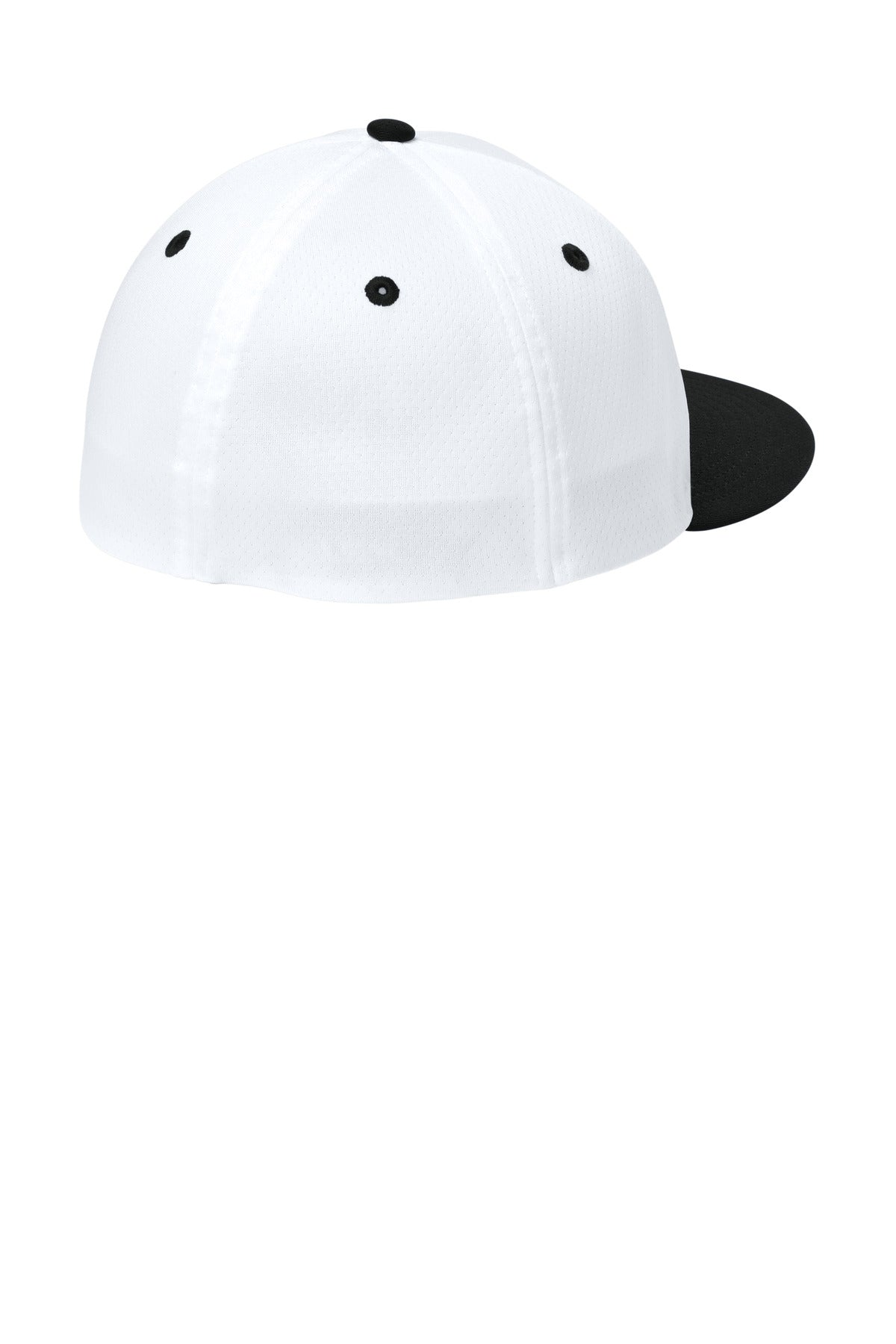 Sport-Tek Impact Mesh Stretch-Tek Cap STC70 - White/ Black/ White - back