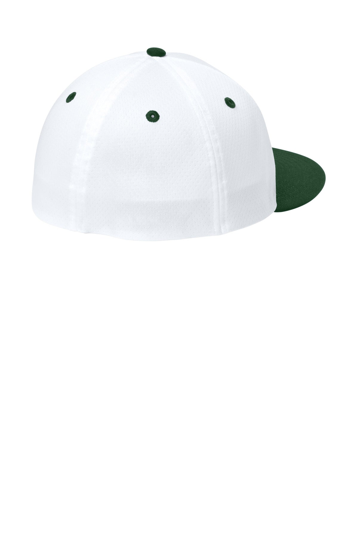 Sport-Tek Impact Mesh Stretch-Tek Cap STC70 - White/ Forest Green/ White - back