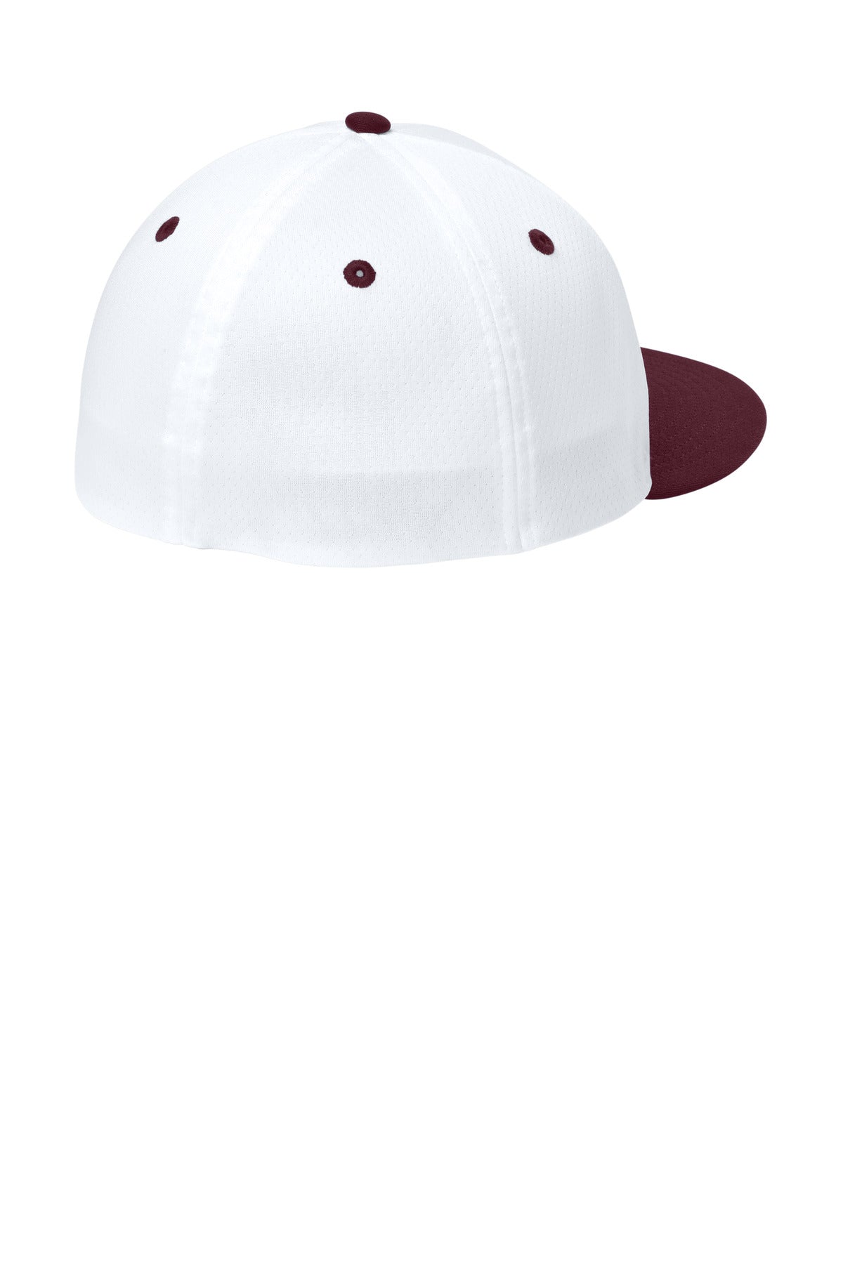 Sport-Tek Impact Mesh Stretch-Tek Cap STC70 - White/ Maroon/ White - back