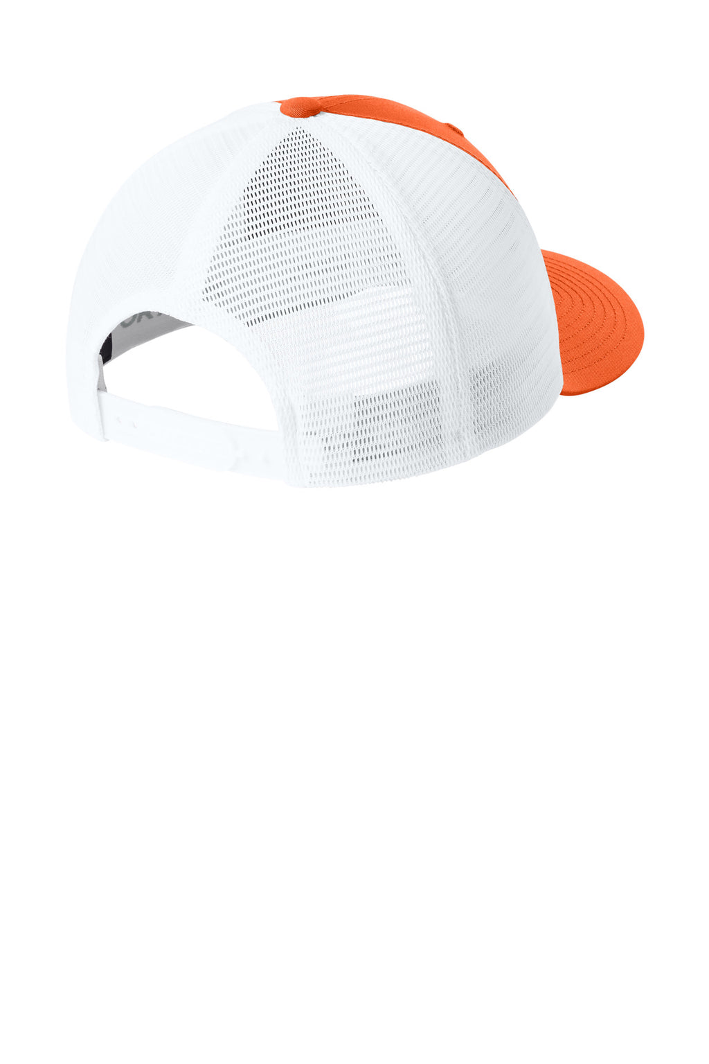 Sport-Tek Stretch-Tek Snapback Trucker Cap STC74 - Deep Orange/ White - back