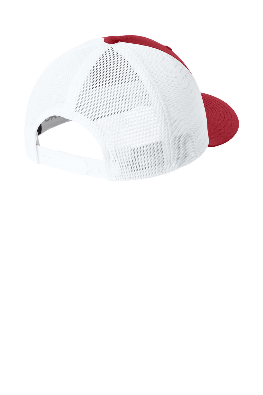 Sport-Tek Stretch-Tek Snapback Trucker Cap STC74 - Deep Red/ White - back