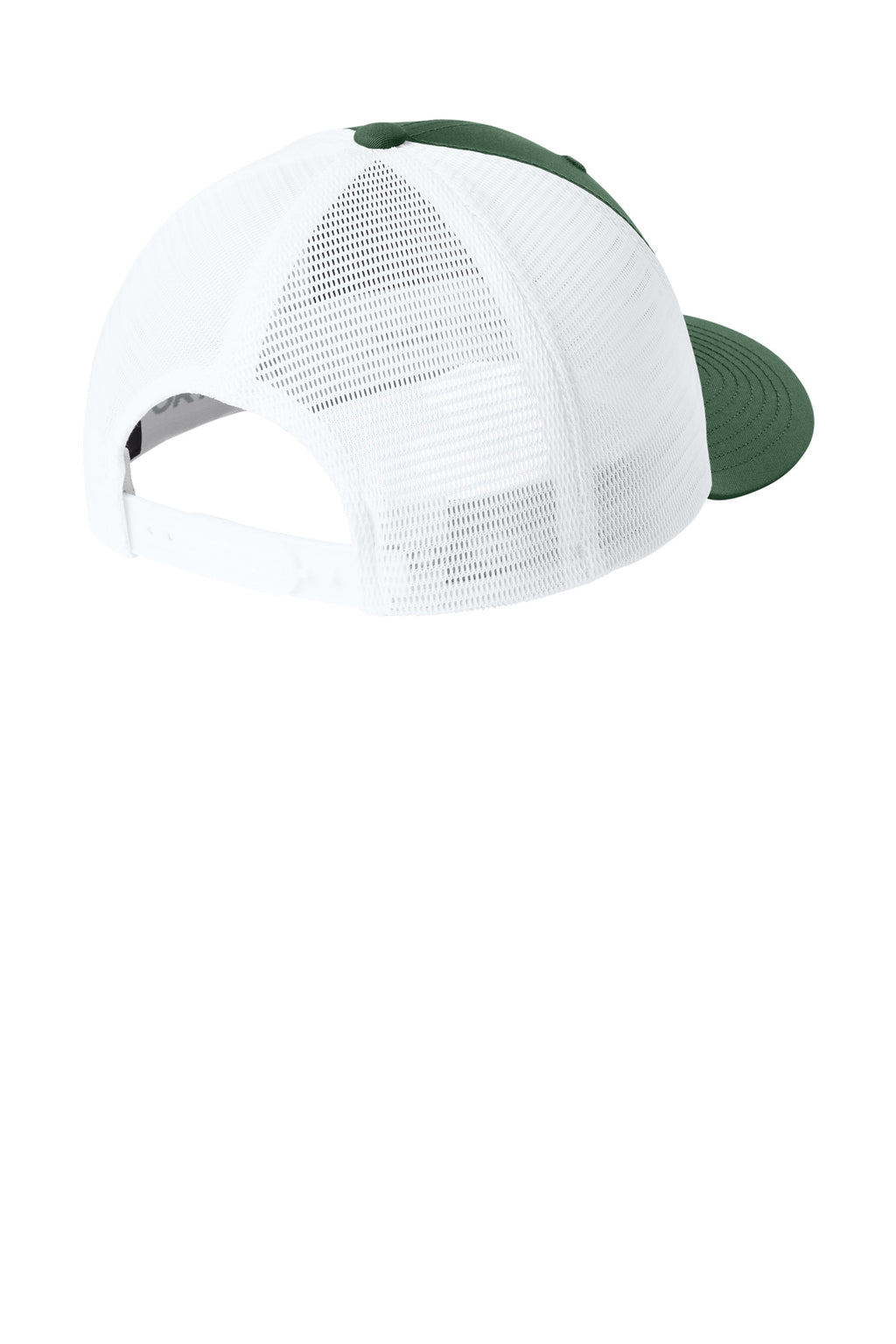 Sport-Tek Stretch-Tek Snapback Trucker Cap STC74 - Forest Green/ White - back