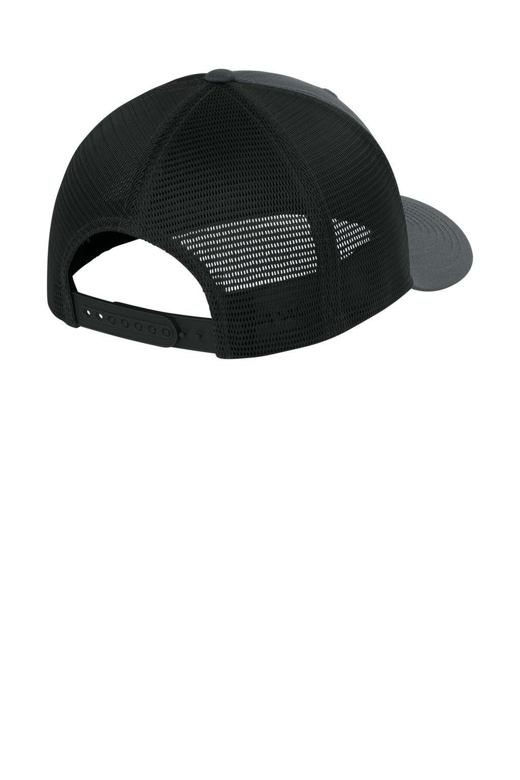 Sport-Tek Stretch-Tek Snapback Trucker Cap STC74 - Iron Grey/ Black - back
