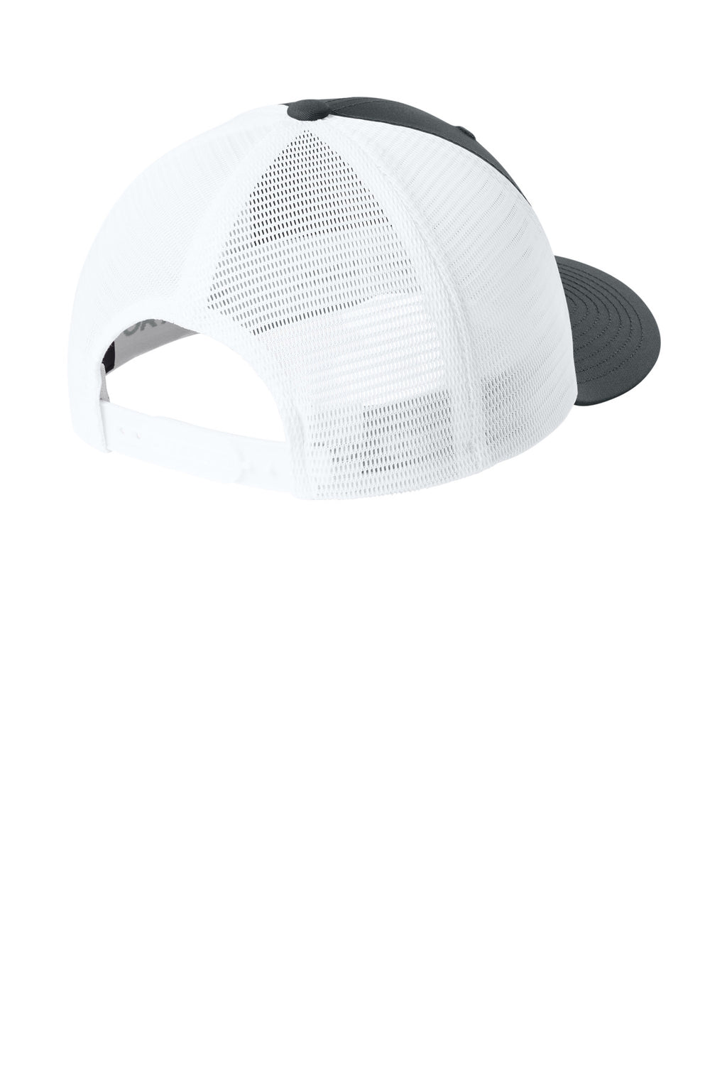 Sport-Tek Stretch-Tek Snapback Trucker Cap STC74 - Iron Grey/ White - back