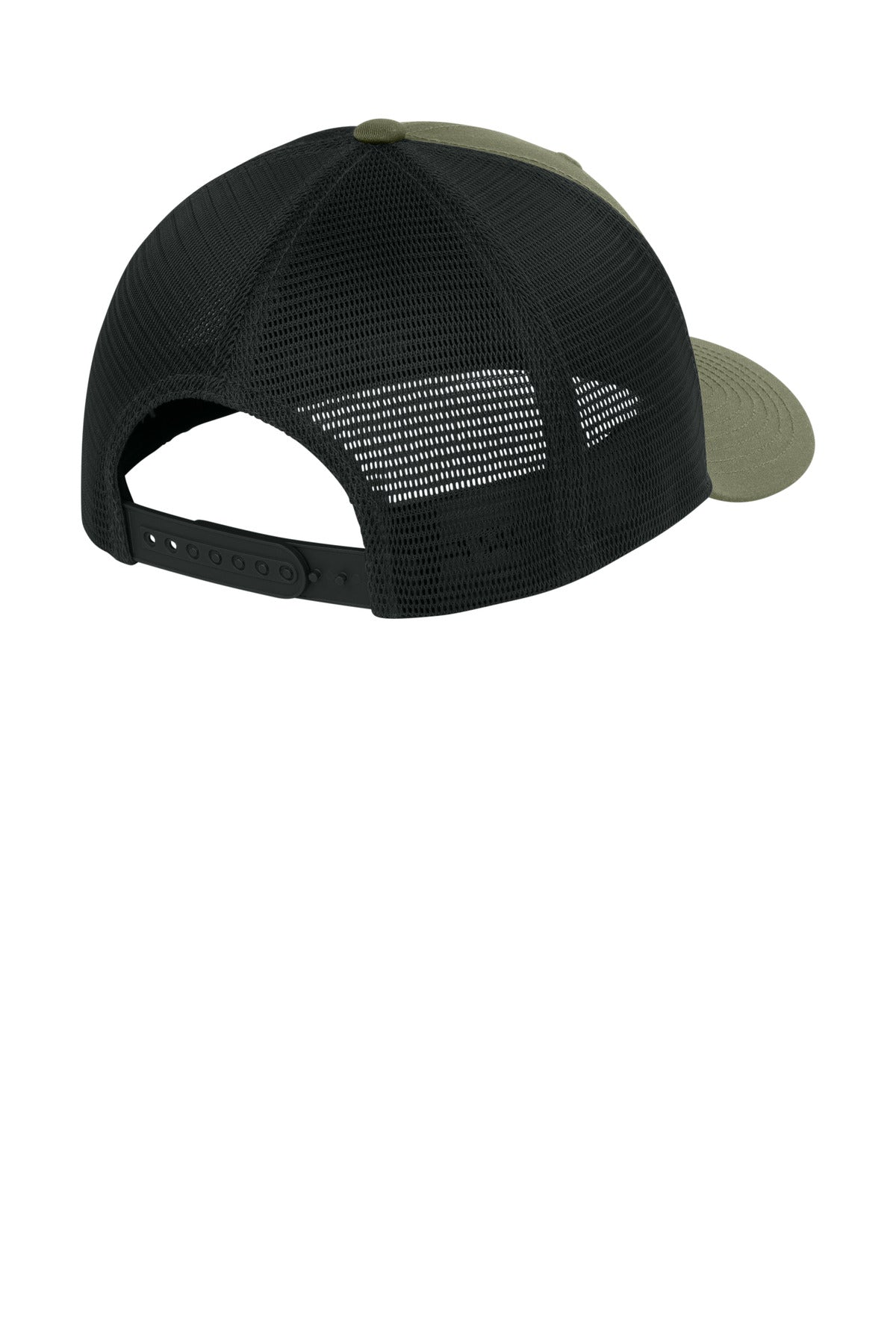 Sport-Tek Stretch-Tek Snapback Trucker Cap STC74 - Olive Drab Green/ Black - back