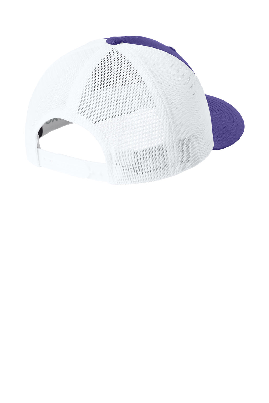 Sport-Tek Stretch-Tek Snapback Trucker Cap STC74 - Purple/ White - back