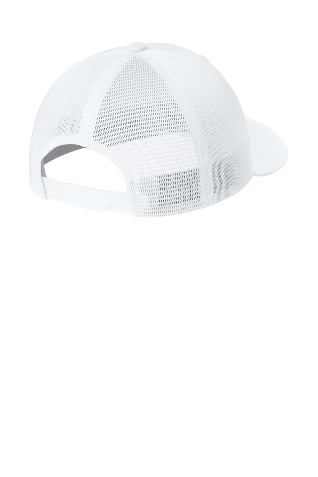 Sport-Tek Stretch-Tek Snapback Trucker Cap STC74 - White/ White - back