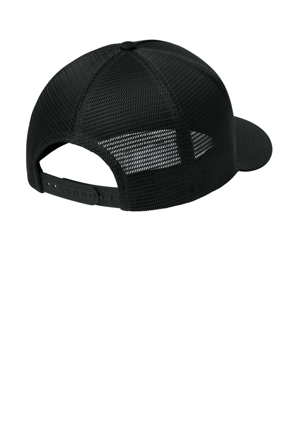 Sport-Tek Stretch-Tek 5-Panel Trucker Cap STC75 - Black/ Black - back