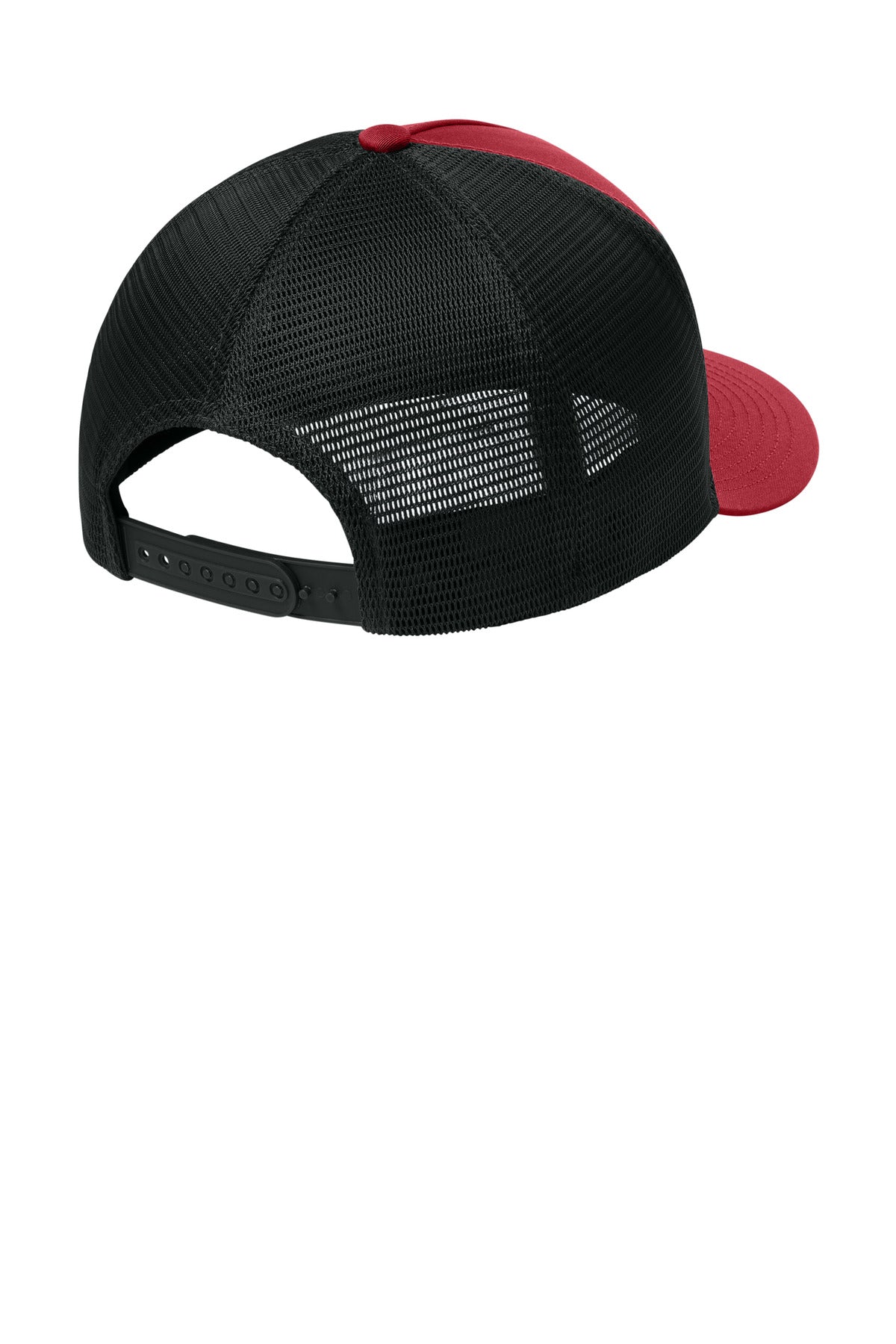 Sport-Tek Stretch-Tek 5-Panel Trucker Cap STC75 - Deep Red/ Black - back