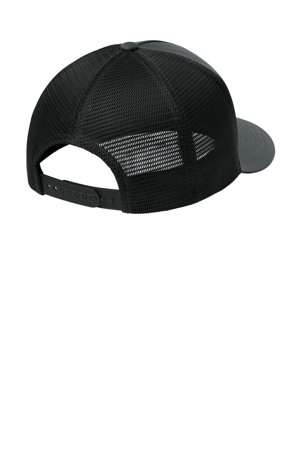 Sport-Tek Stretch-Tek 5-Panel Trucker Cap STC75 - Iron Grey/ Black - back