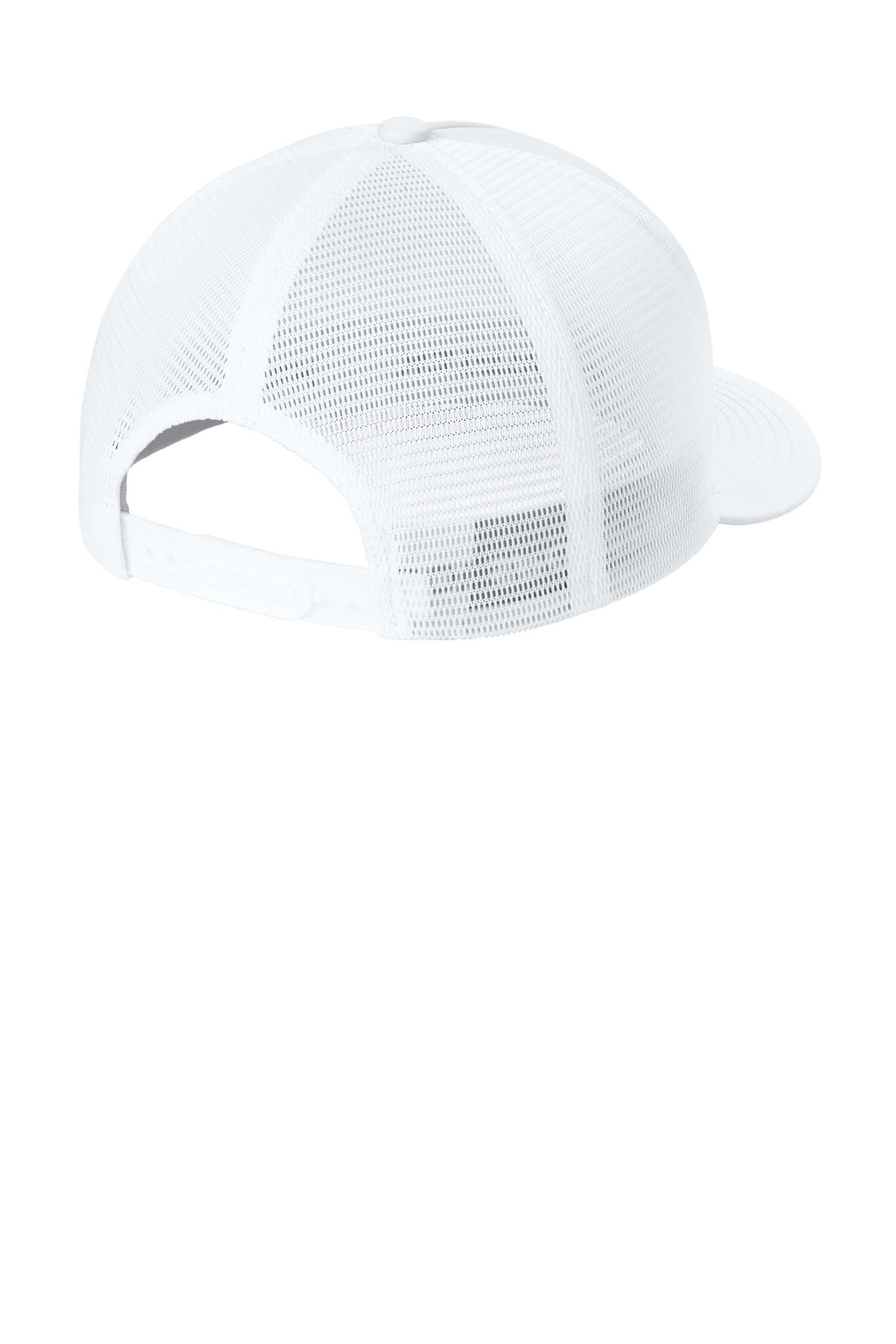 Sport-Tek Stretch-Tek 5-Panel Trucker Cap STC75 - White/ White - back