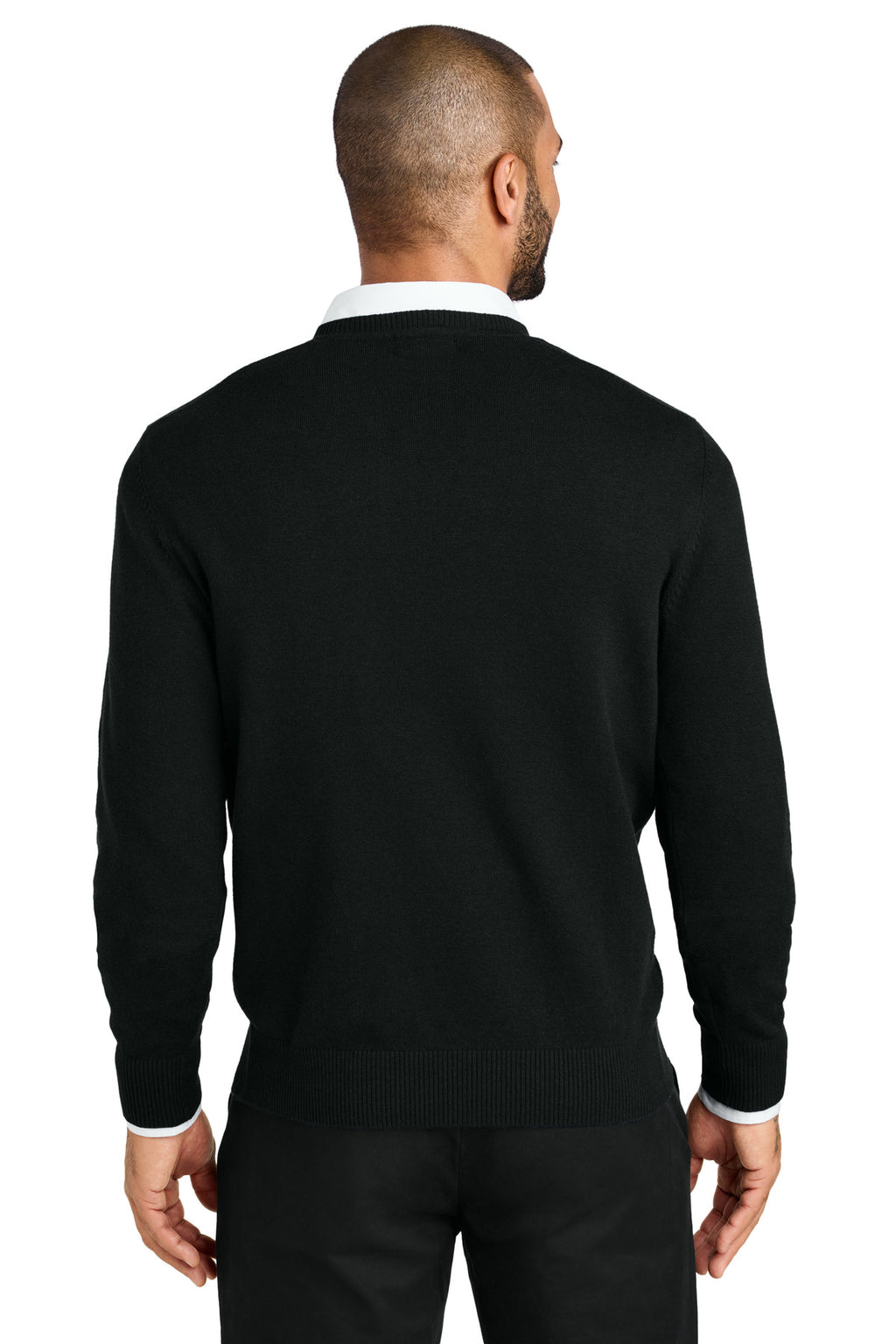 Port Authority Easy Care V-Neck Sweater SW2850 - Deep Black - back