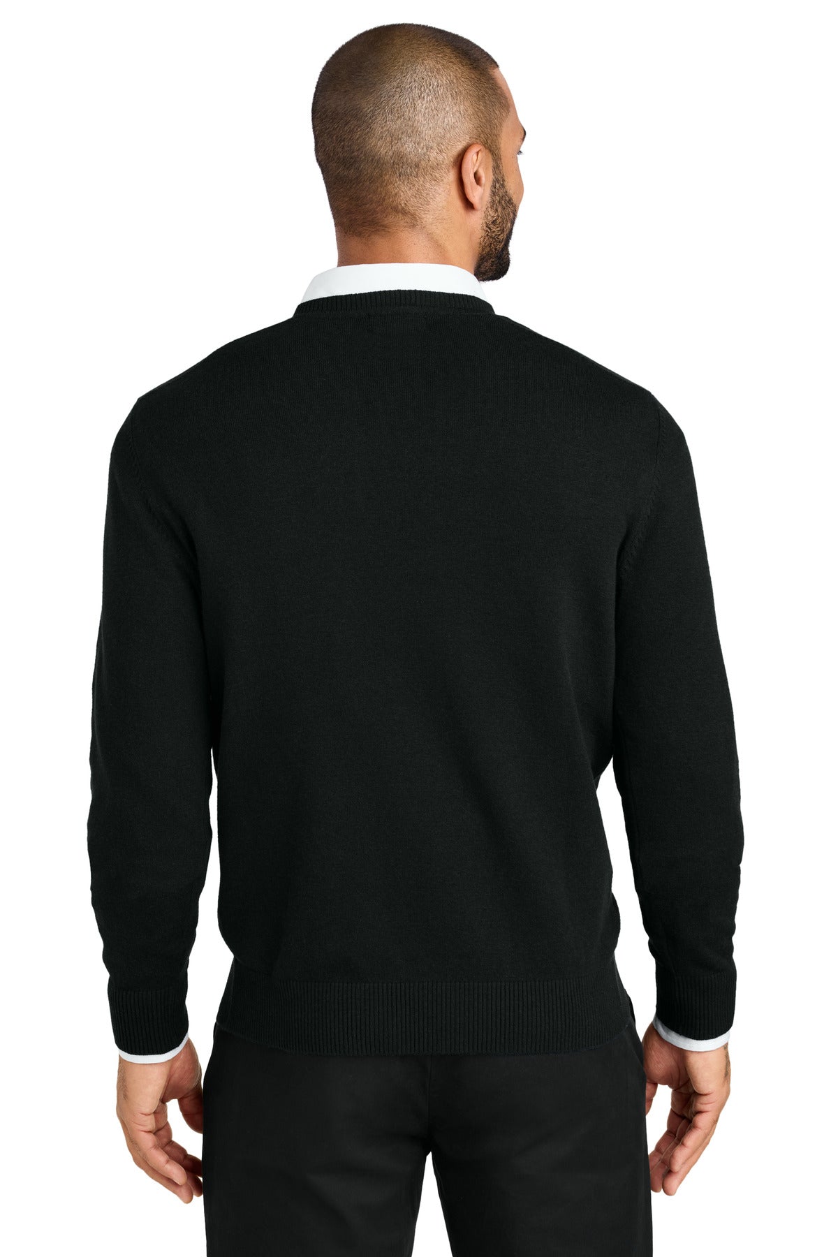 Port Authority Easy Care V-Neck Sweater SW2850 - Deep Black - back