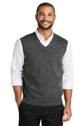 Port Authority Easy Care Sweater Vest SW2860 - Charcoal Heather - front