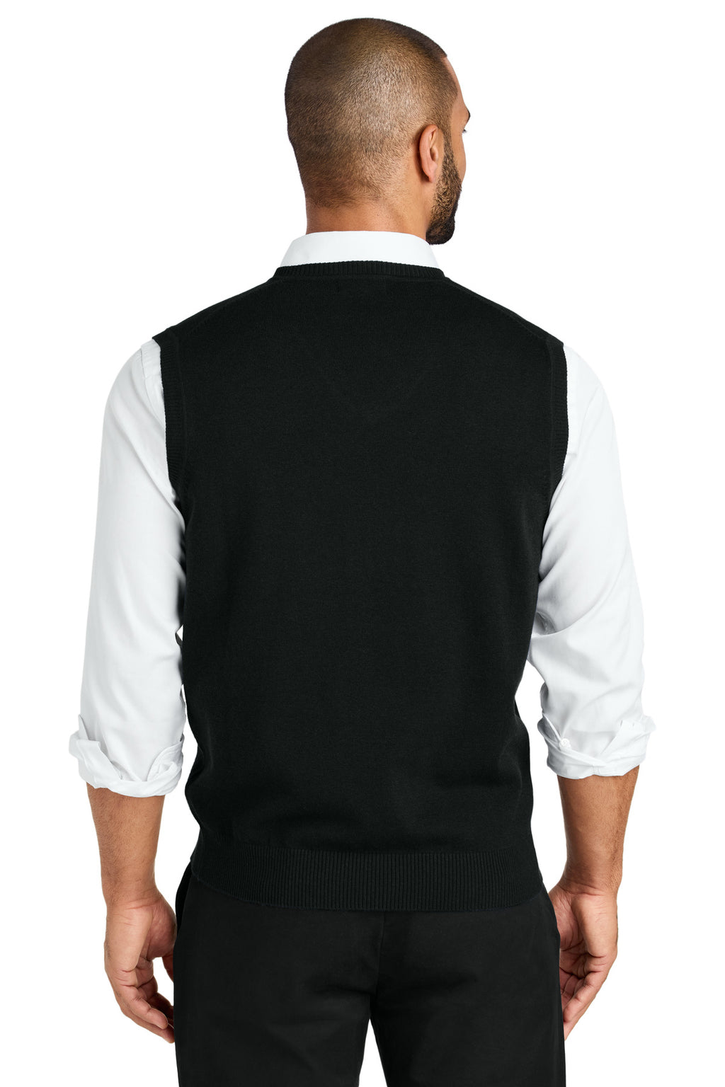 Port Authority Easy Care Sweater Vest SW2860 - Deep Black - back