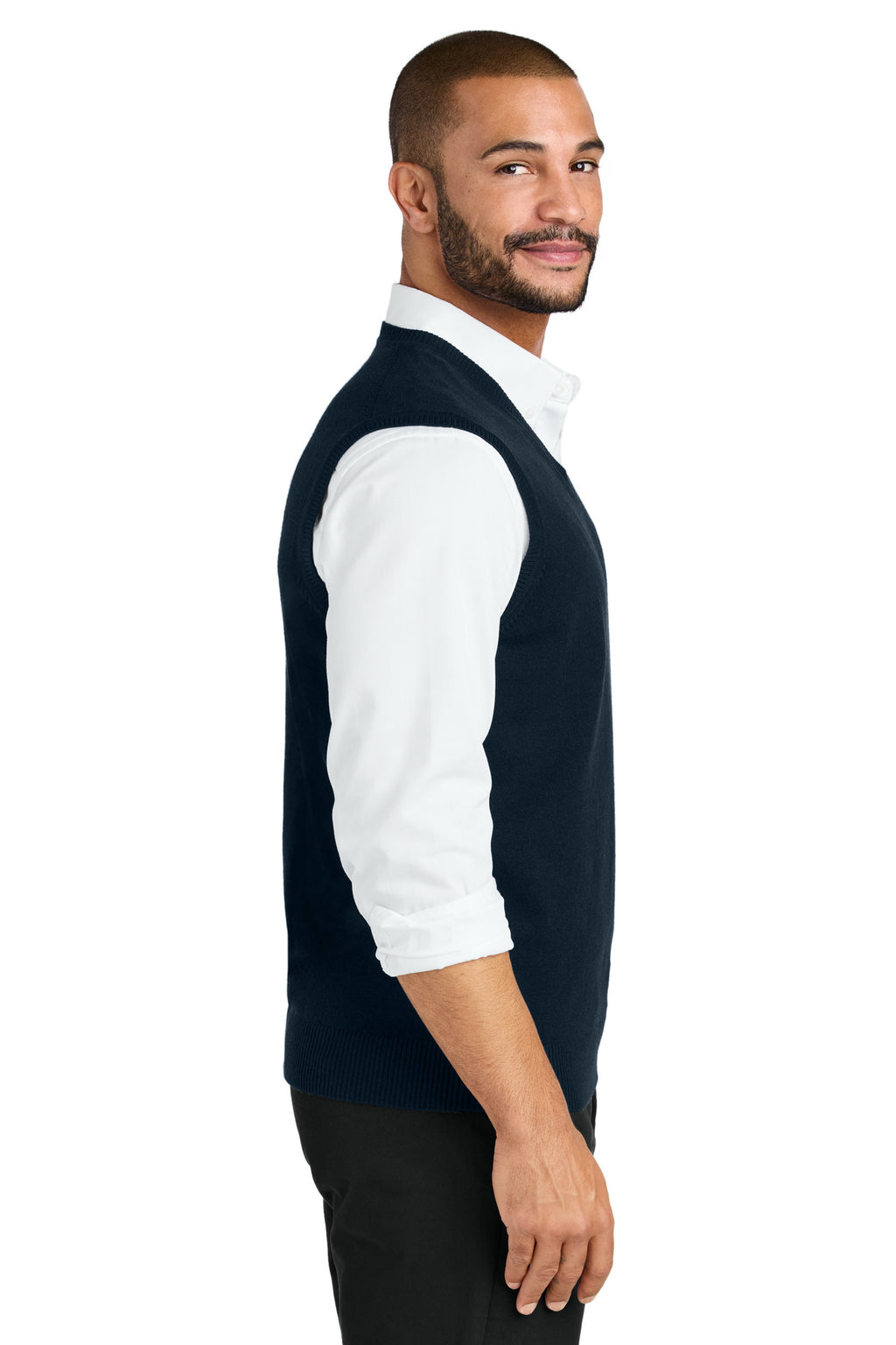 Port Authority Easy Care Sweater Vest SW2860 - River Blue Navy - side