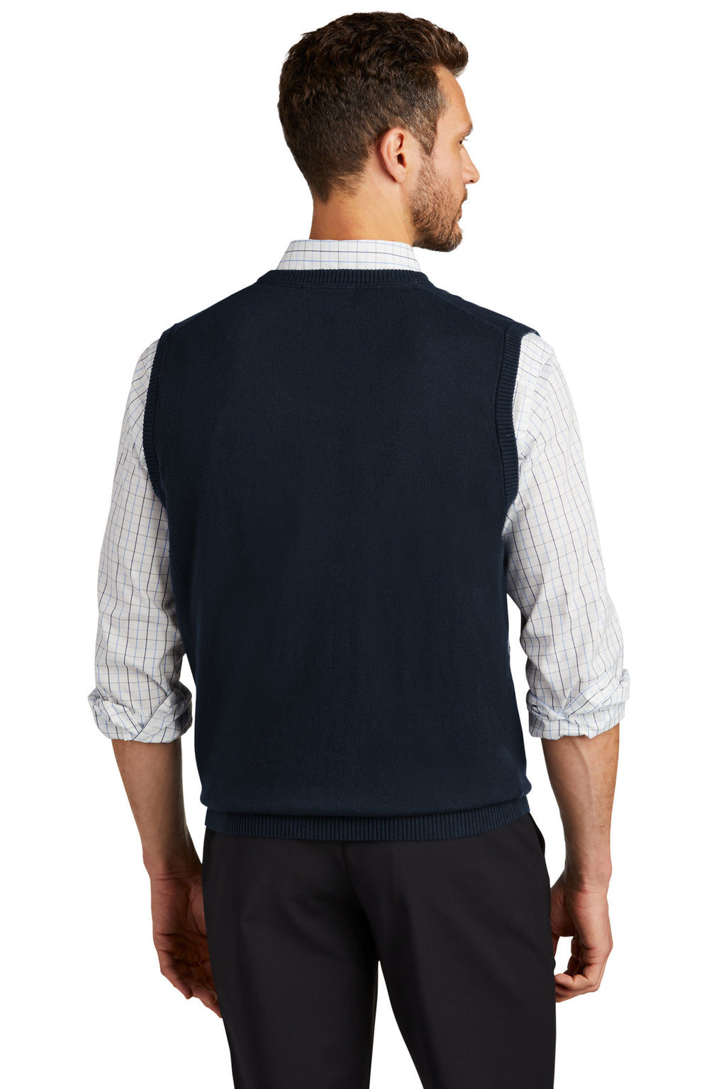 DISCONTINUED Port Authority Sweater Vest. SW286 - Navy - back