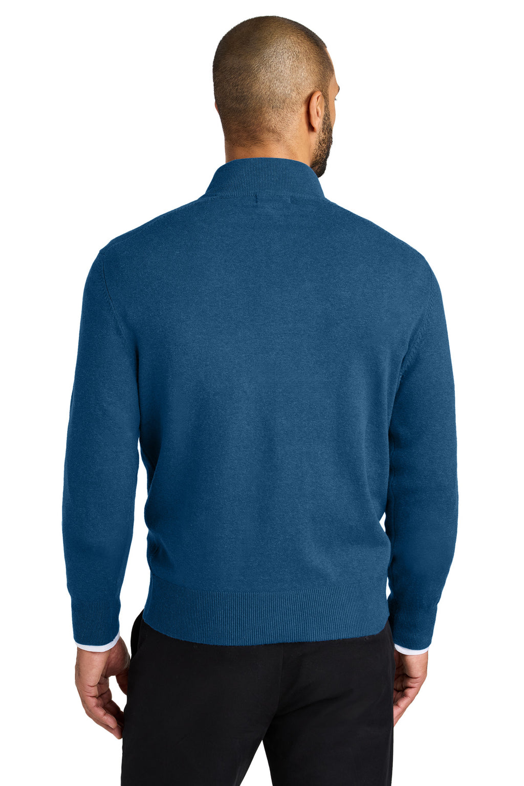 Port Authority Easy Care 1/4-Zip Sweater SW2900 - Aegean Blue Heather - back