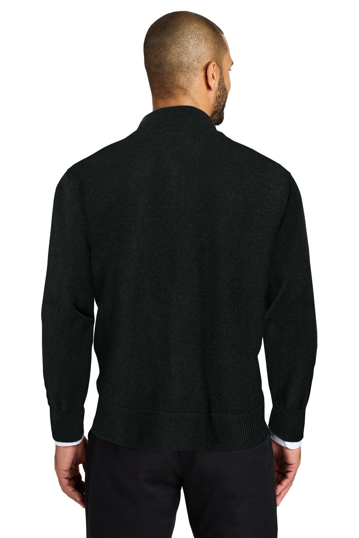 Port Authority Easy Care 1/4-Zip Sweater SW2900 - Deep Black - back