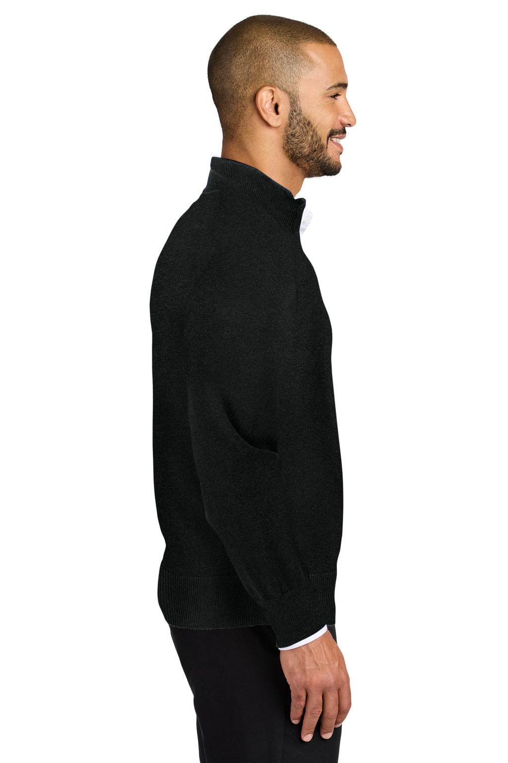 Port Authority Easy Care 1/4-Zip Sweater SW2900 - Deep Black - side