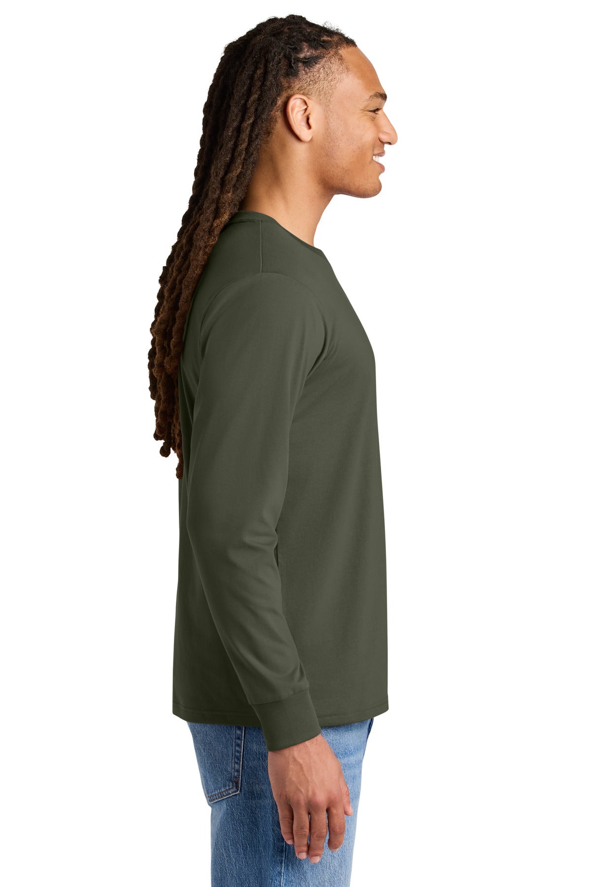 Stanley/Stella Unisex Creator 2.0 Long Sleeve Tee SXU022 - Khaki Green - side
