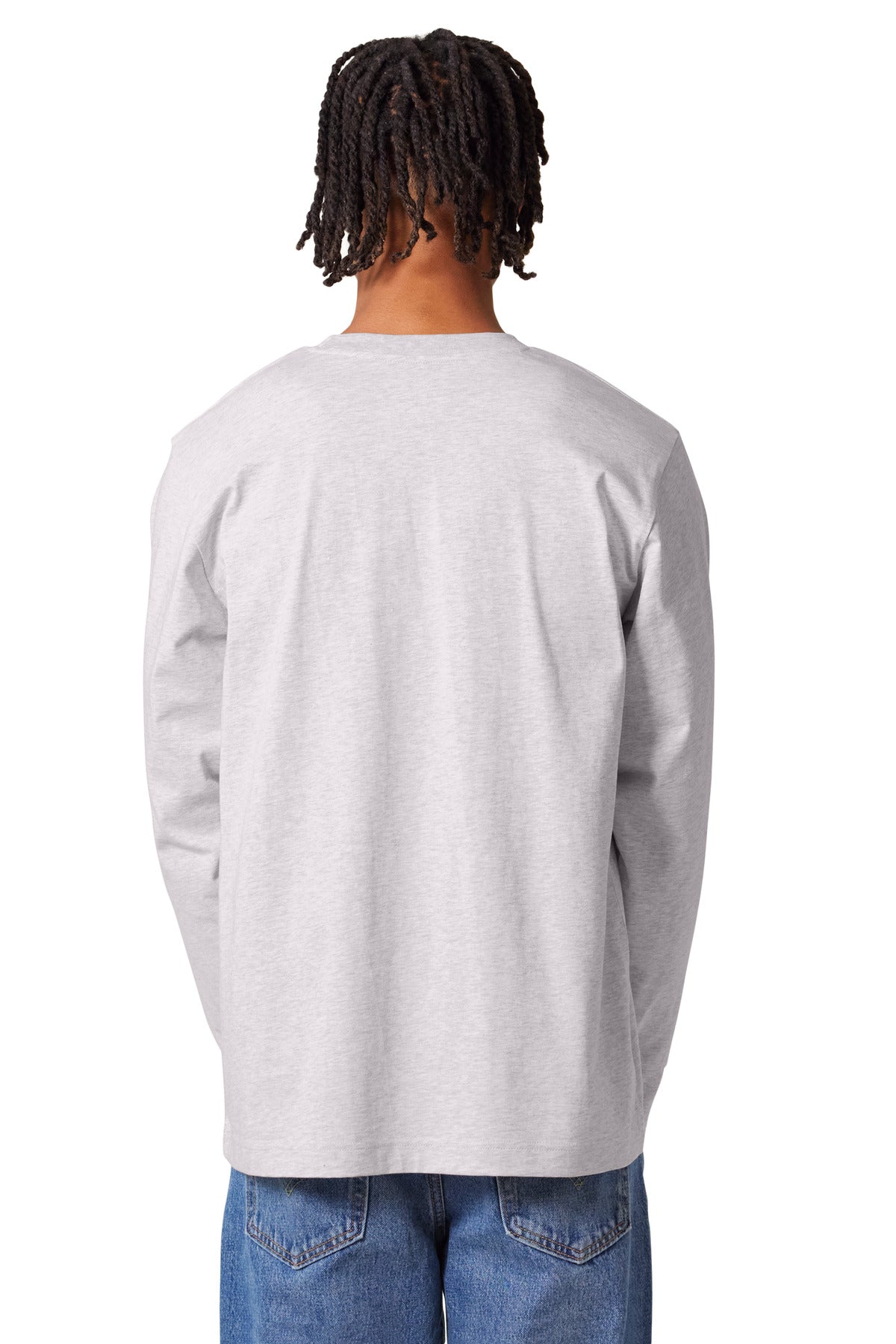 Stanley/Stella Unisex Freestyler Heavyweight Long Sleeve Tee SXU023 - Cool Heather Grey - back