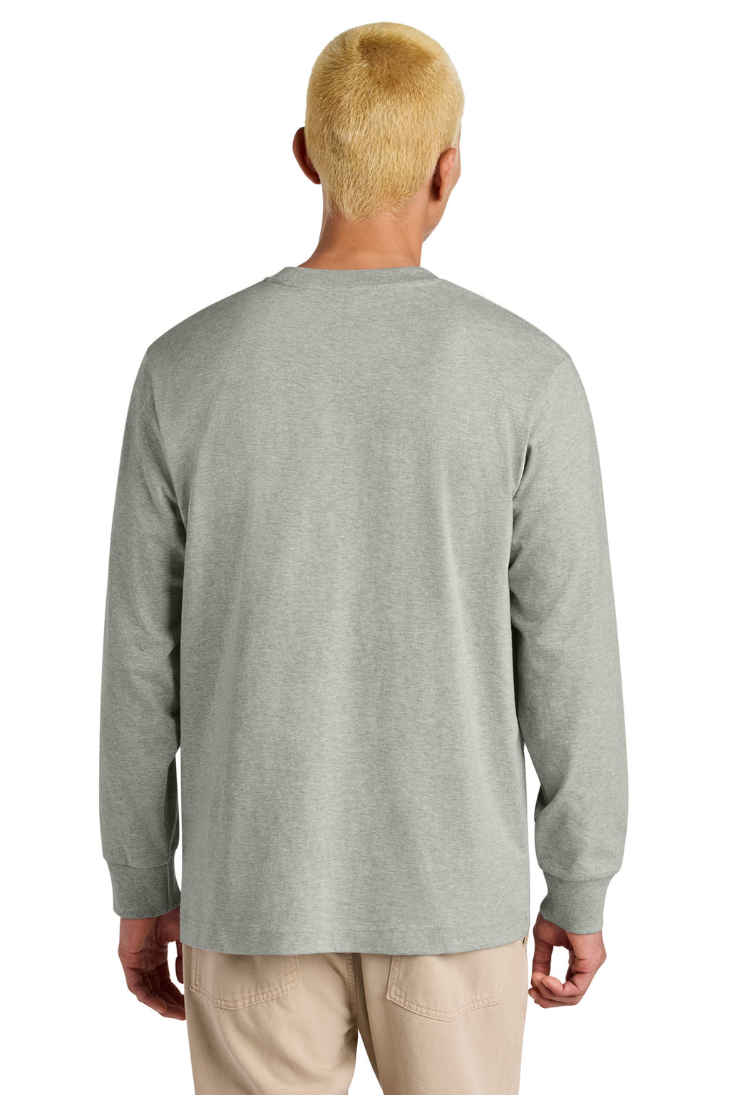 Stanley/Stella Unisex Freestyler Heavyweight Long Sleeve Tee SXU023 - Heather Grey - back