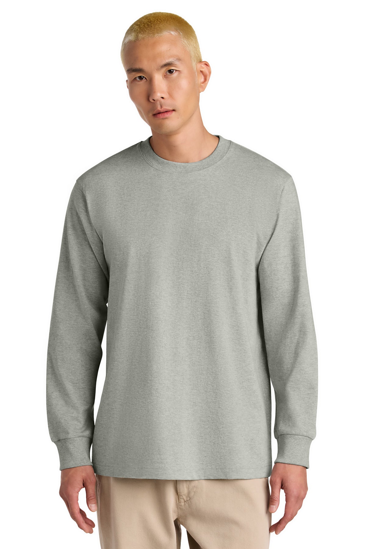 Stanley/Stella Unisex Freestyler Heavyweight Long Sleeve Tee SXU023 - Heather Grey - front