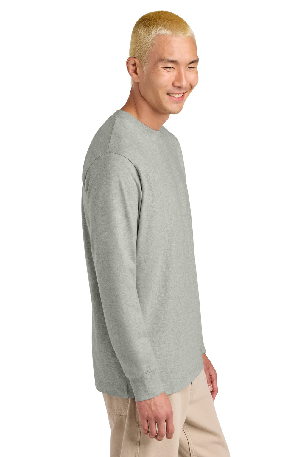 Stanley/Stella Unisex Freestyler Heavyweight Long Sleeve Tee SXU023 - Heather Grey - side