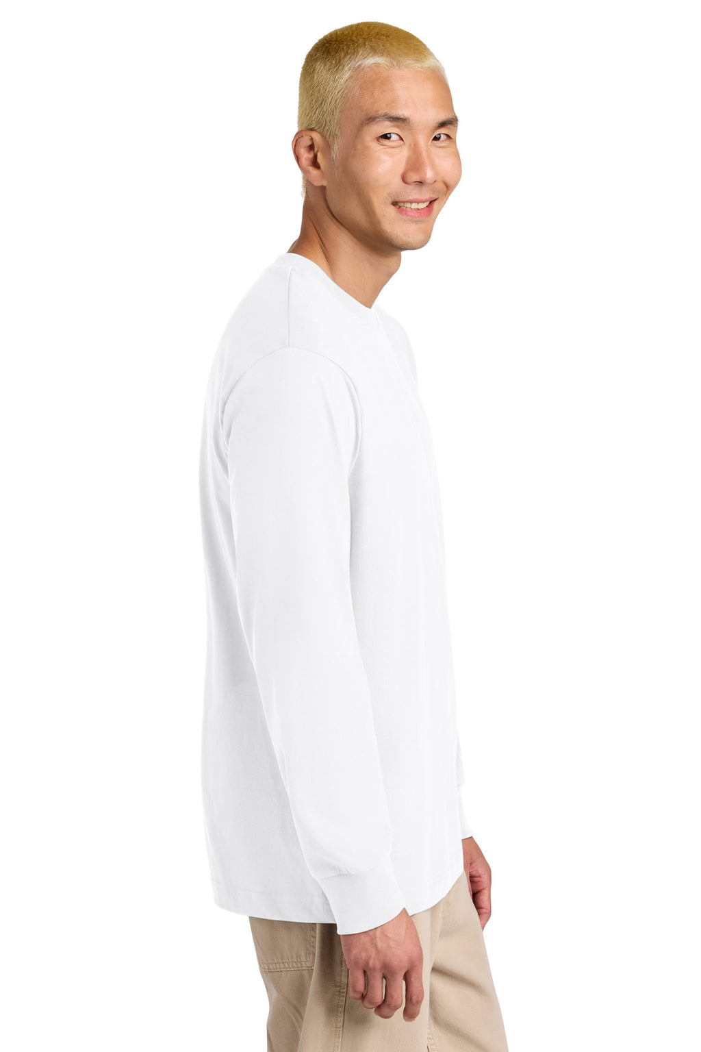 Stanley/Stella Unisex Freestyler Heavyweight Long Sleeve Tee SXU023 - White - side