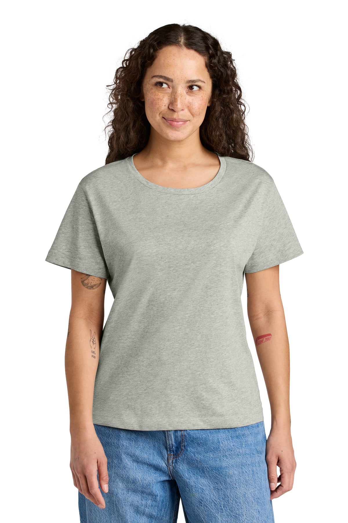 Stanley/Stella Women's Stella Serena Scoop Neck Tee SXW008 - Heather Grey - front