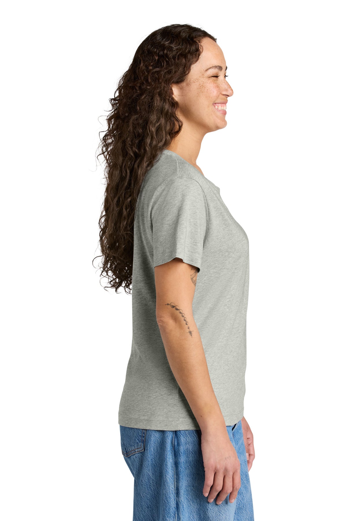 Stanley/Stella Women's Stella Serena Scoop Neck Tee SXW008 - Heather Grey - side