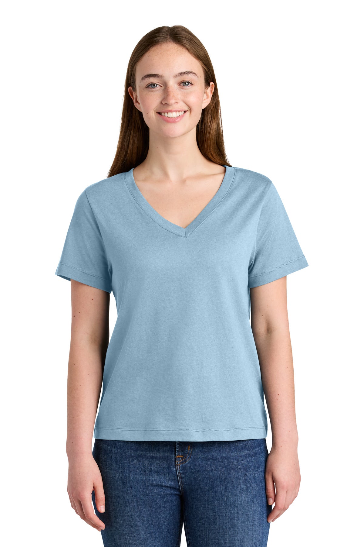 Stanley/Stella Women's Stella Isla V-Neck Tee SXW032 - Blue Soul - front