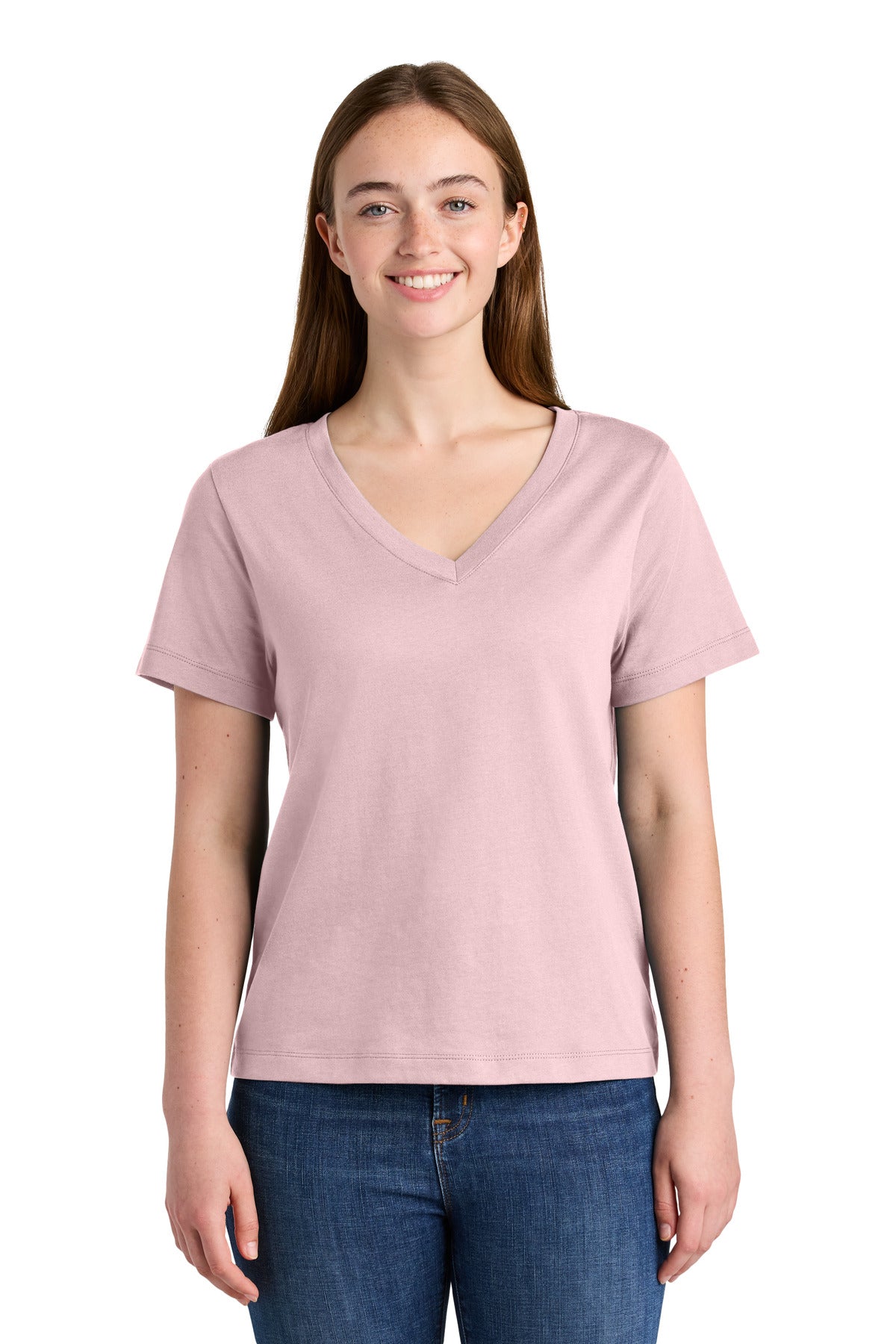 Stanley/Stella Women's Stella Isla V-Neck Tee SXW032 - Cotton Pink - front