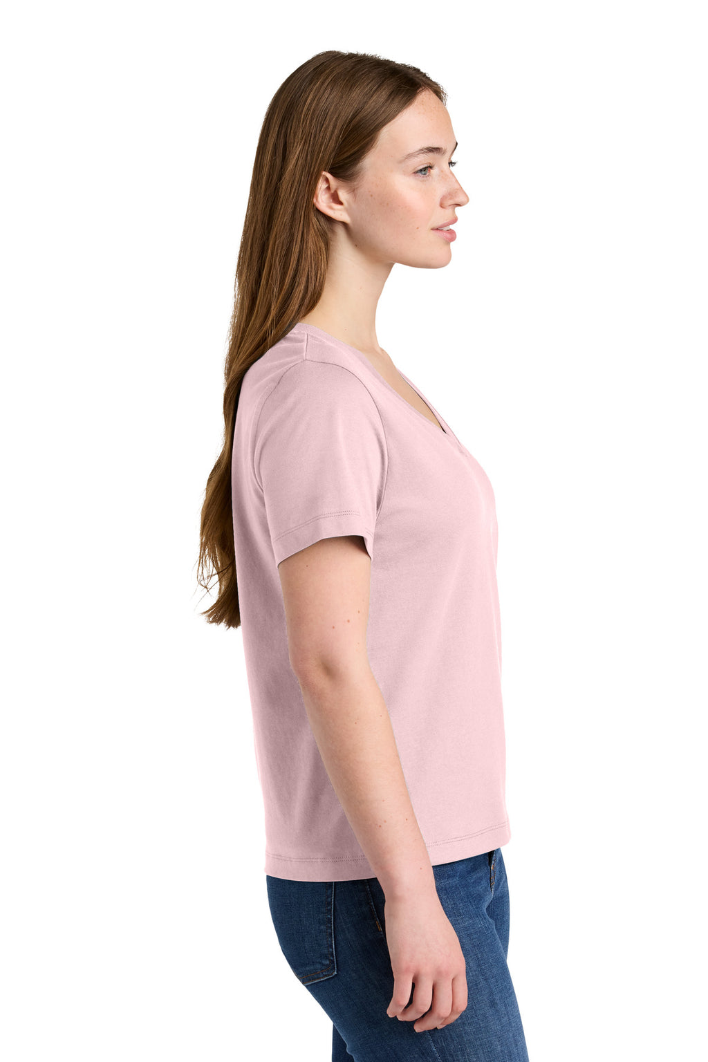 Stanley/Stella Women's Stella Isla V-Neck Tee SXW032 - Cotton Pink - side