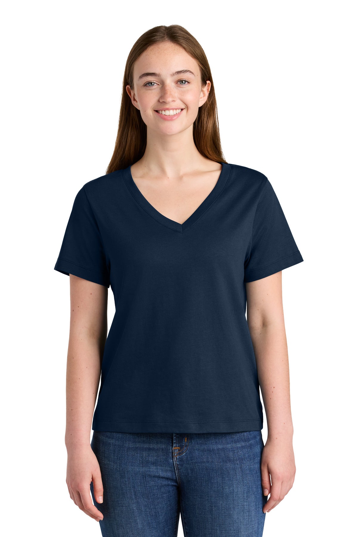 Stanley/Stella Women's Stella Isla V-Neck Tee SXW032 - French Navy - front