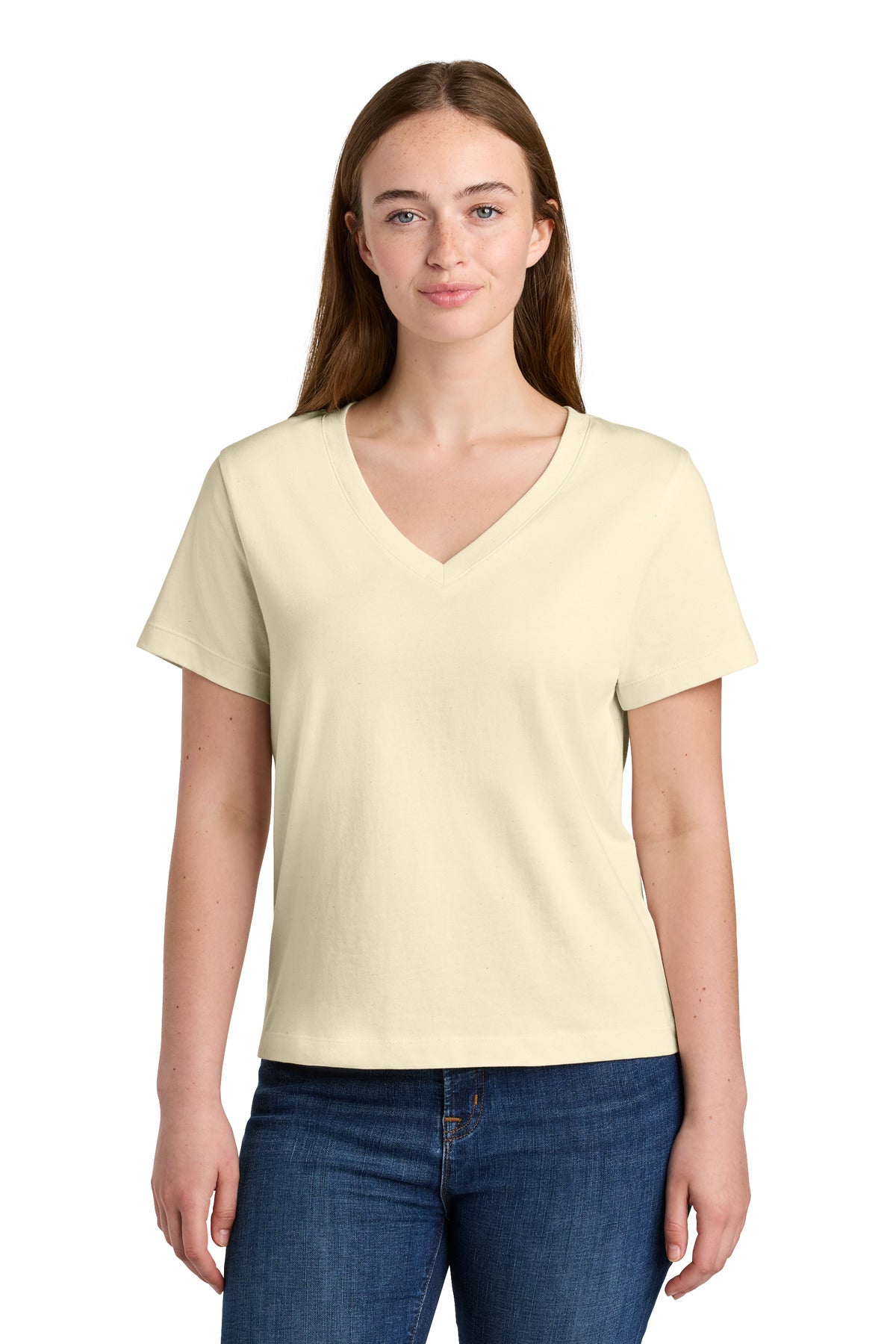 Stanley/Stella Women's Stella Isla V-Neck Tee SXW032 - Natural Raw - front