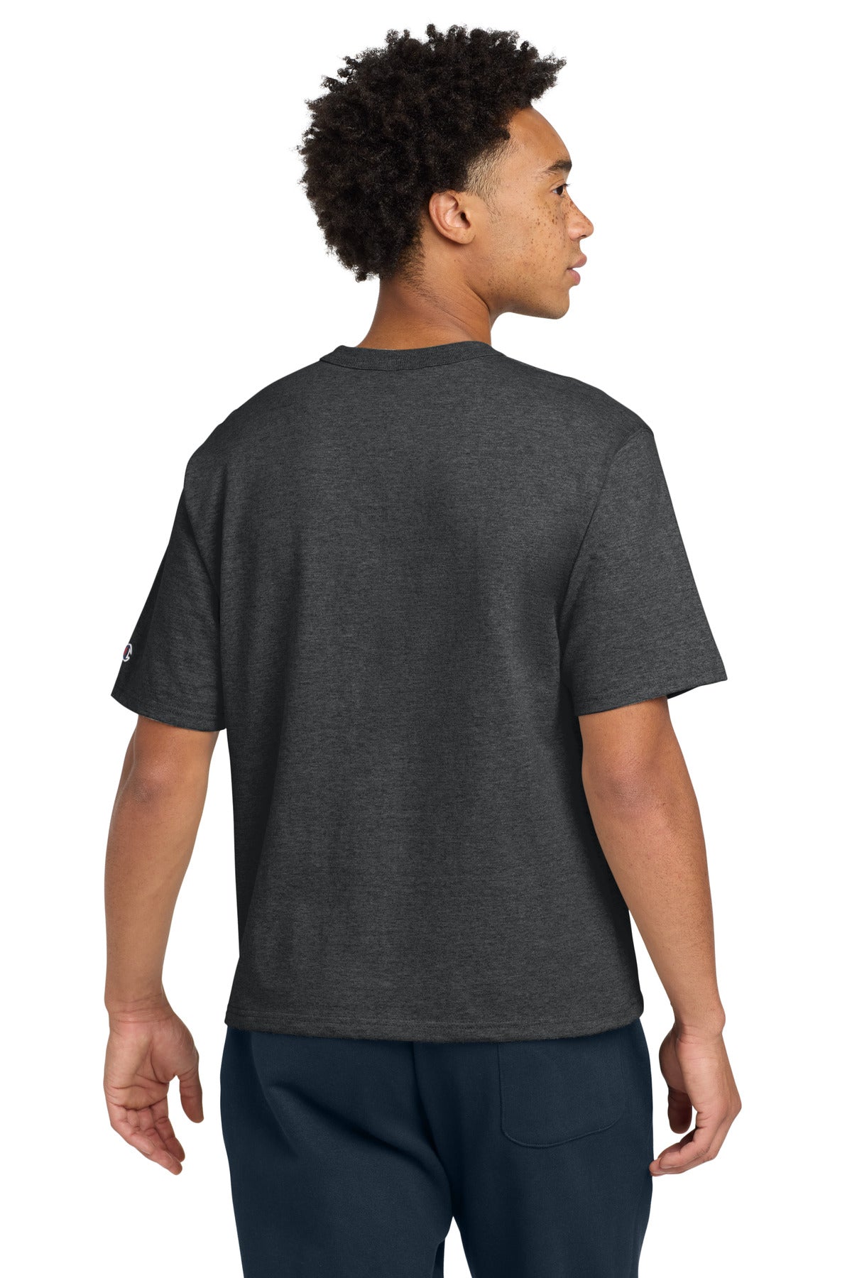 Champion Heritage 7-Oz. Jersey Tee T105 - Charcoal Heather - back