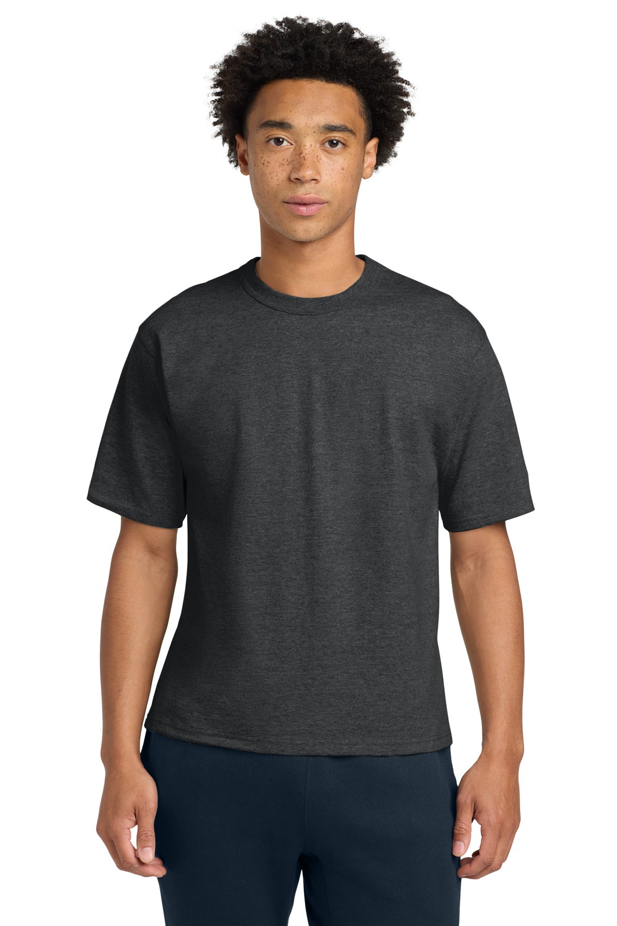 Champion Heritage 7-Oz. Jersey Tee T105 - Charcoal Heather - front