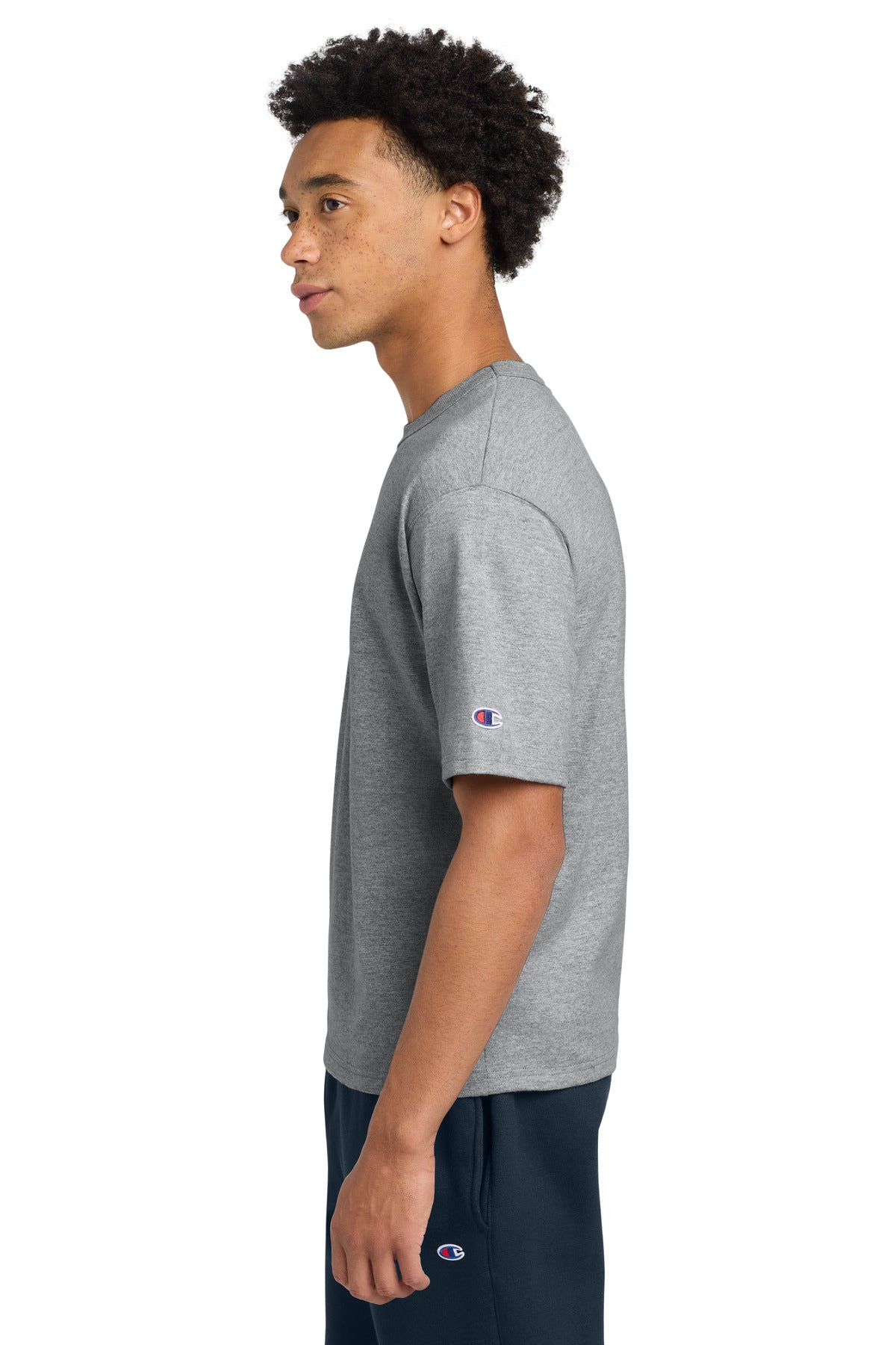 Champion Heritage 7-Oz. Jersey Tee T105 - Oxford Grey - side