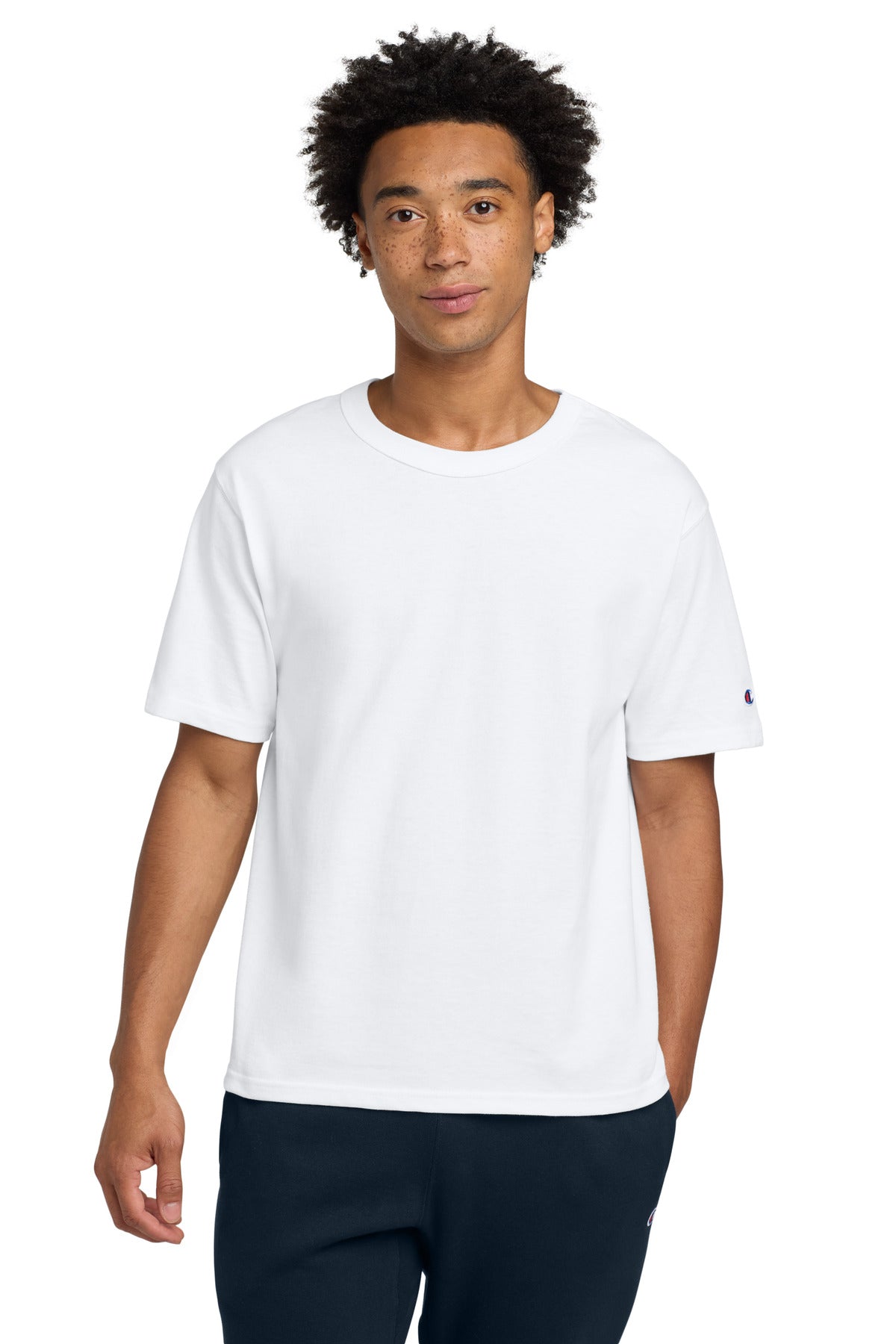 Champion Heritage 7-Oz. Jersey Tee T105 - White - front