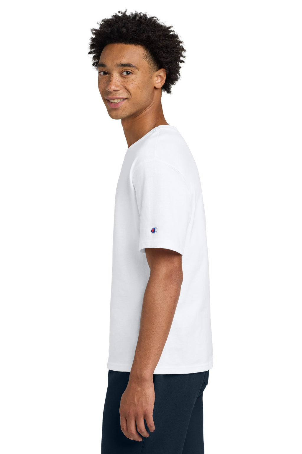 Champion Heritage 7-Oz. Jersey Tee T105 - White - side