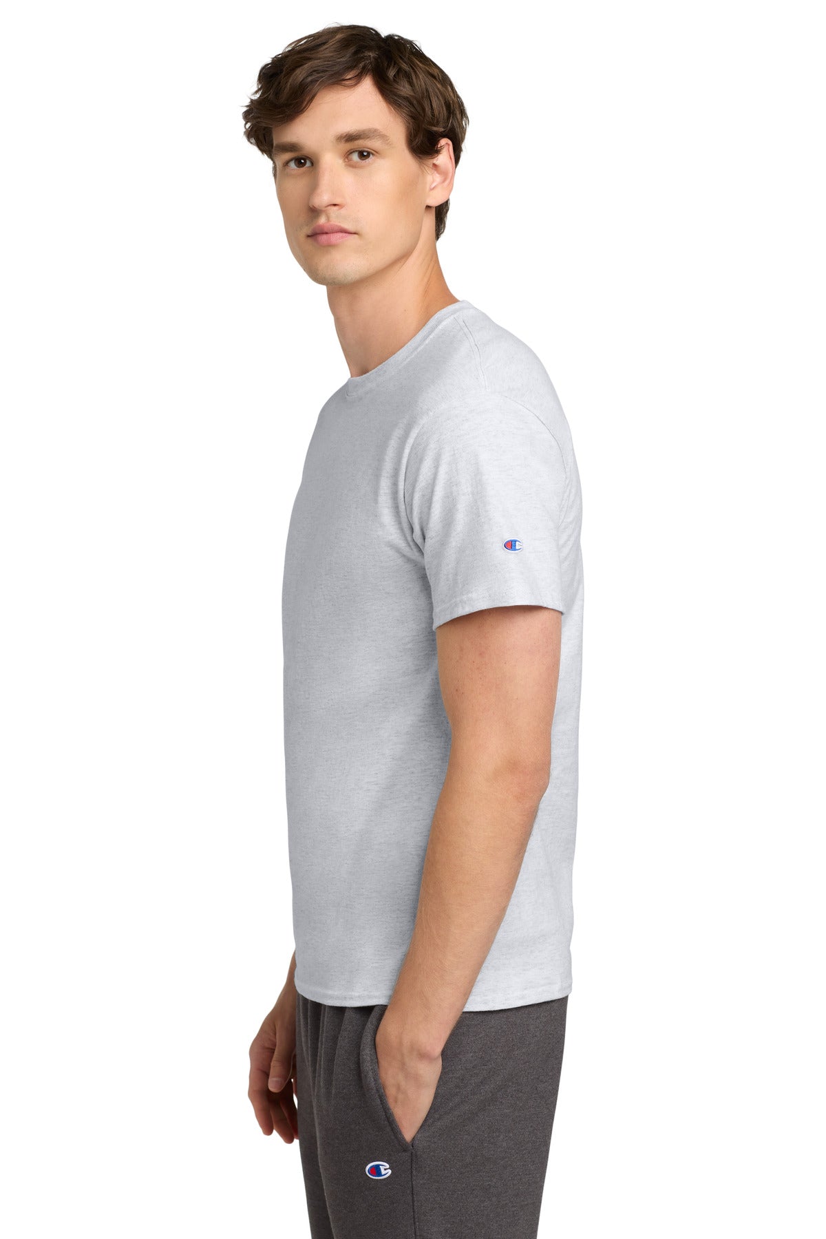 Champion Heritage 6-Oz. Jersey Tee T425 - Ash - side