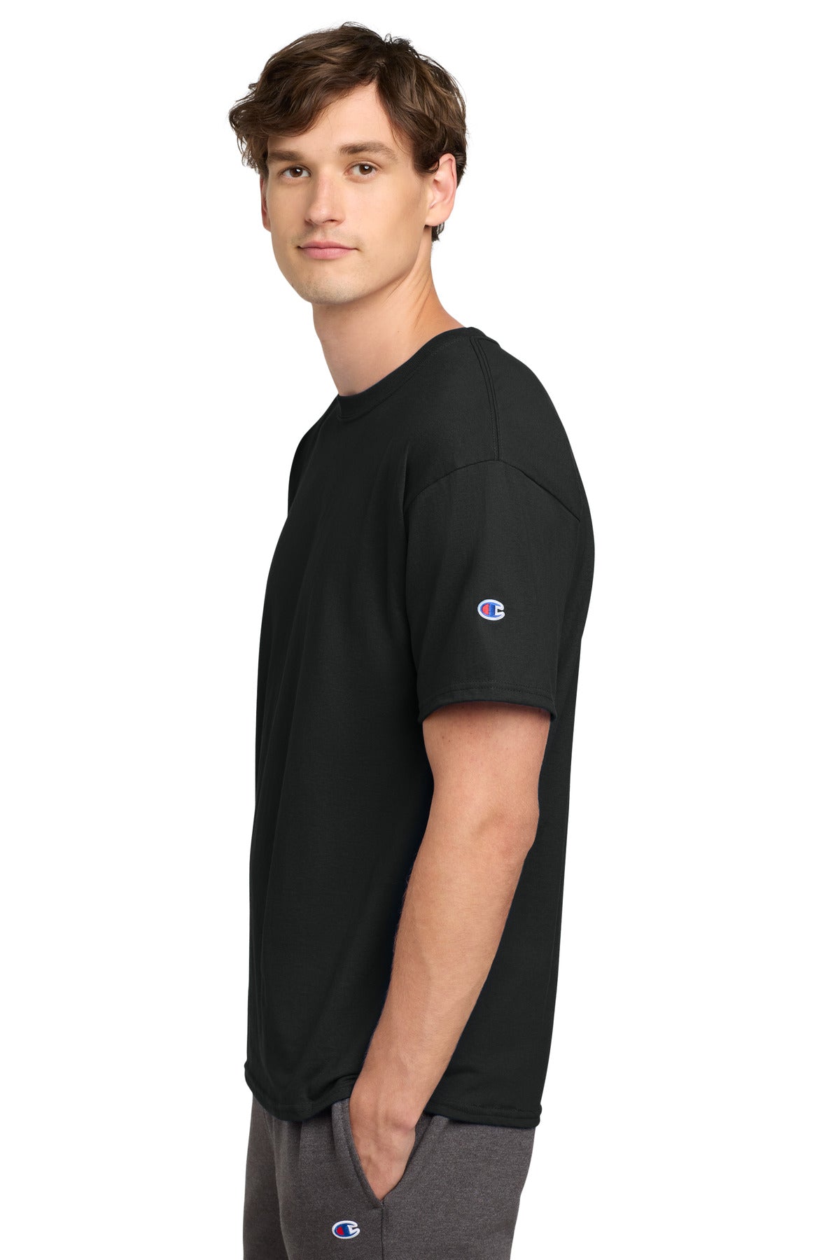 Champion Heritage 6-Oz. Jersey Tee T425 - Black - side