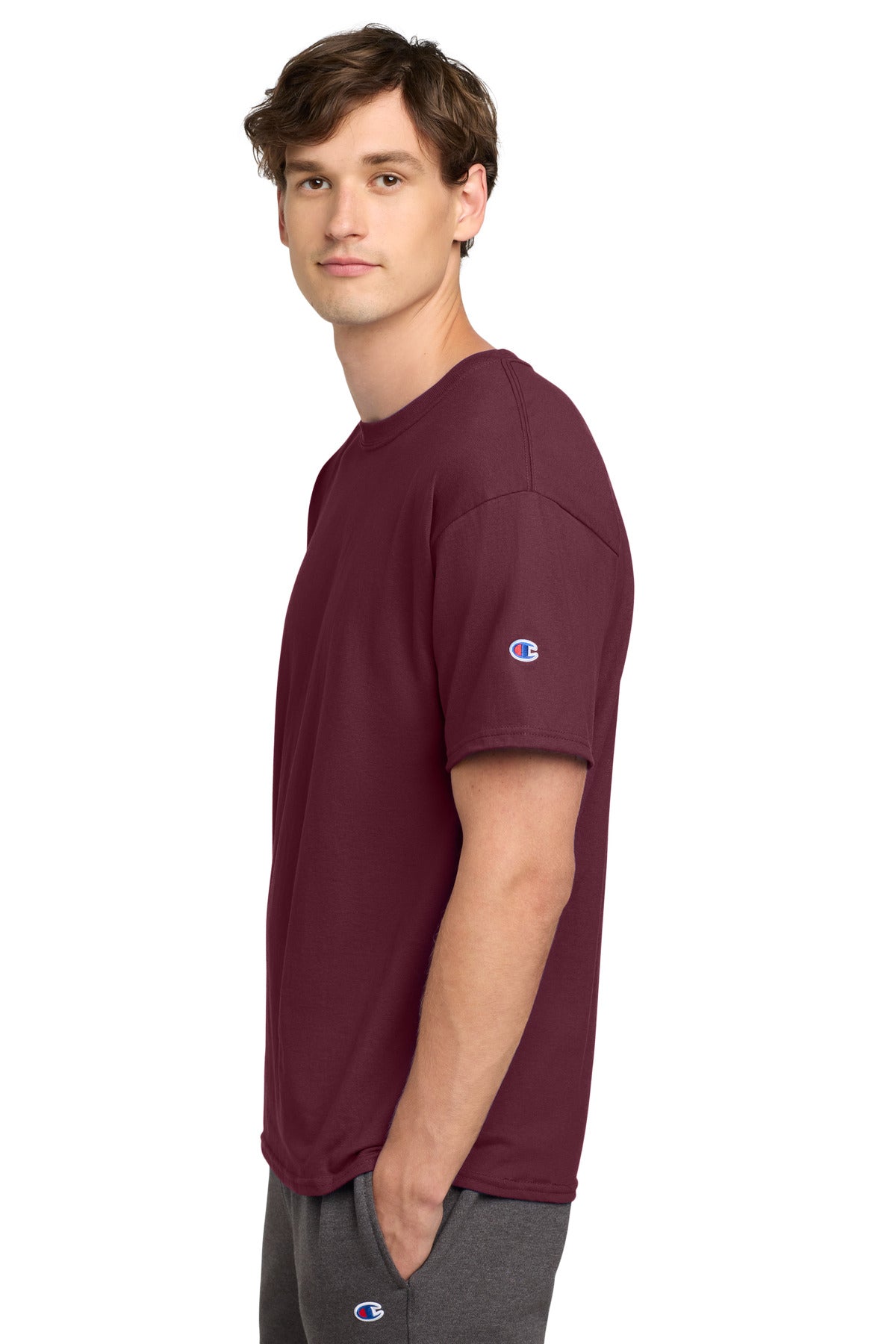 Champion Heritage 6-Oz. Jersey Tee T425 - Cardinal - side