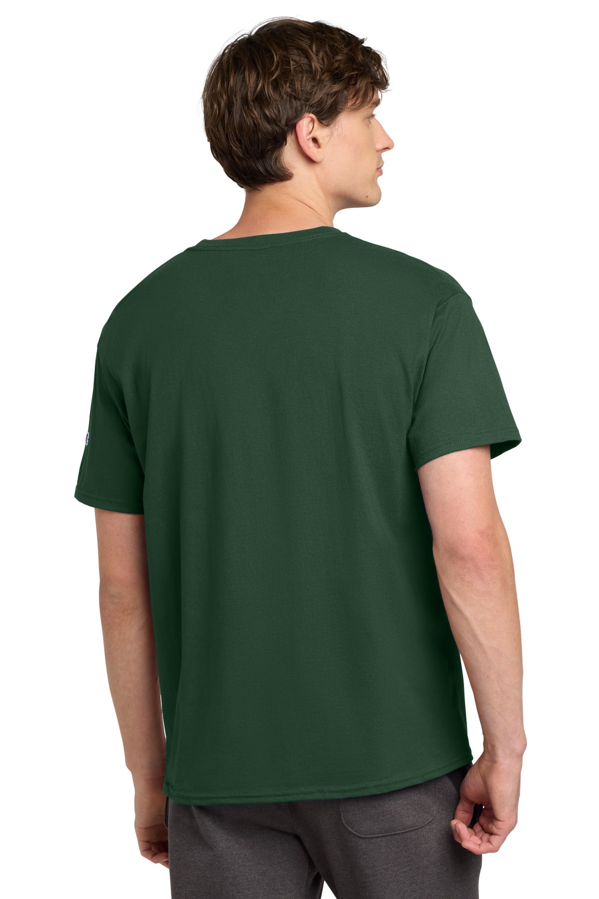 Champion Heritage 6-Oz. Jersey Tee T425 - Dark Green - back