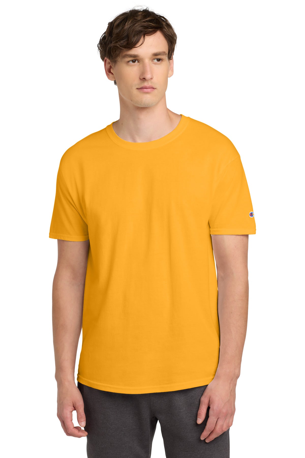 Champion Heritage 6-Oz. Jersey Tee T425 - Gold - front